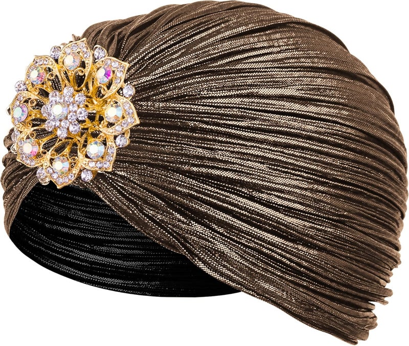 CROWN GUIDE 1920s Gatsby Headpiece Crystal Roaring 20s Costumes Accessories Flapper Cap Exotic Hair Wraps - Image 1